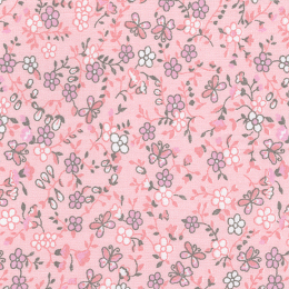 Pink/Gray Falling Flowers New
